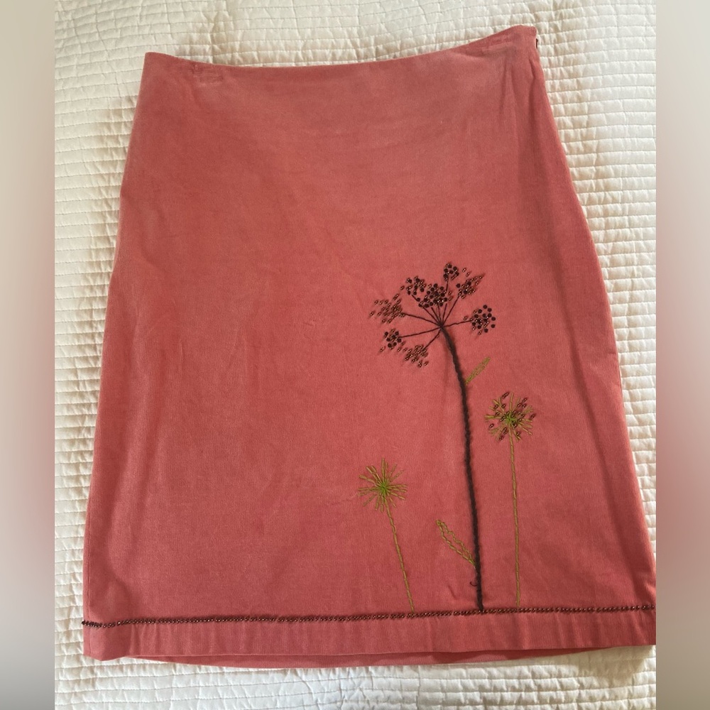 GRACE Elements Orange Cotton & Spandex Stretch Fine Wale Corduroy Size 6.